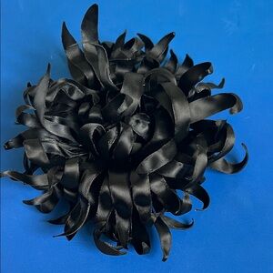 Hand Crafted Black Ribbon Flower Accessory